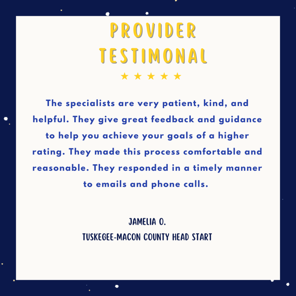 Provider Testimonial Jamelia O. Tuskgeegee-Macon County Head Start