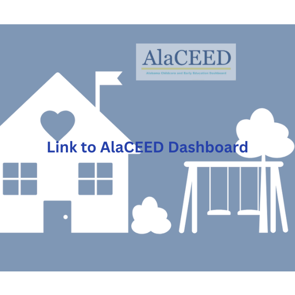 Blue background with white writing. Screen grab of the AlaCEED Dashboard login page.