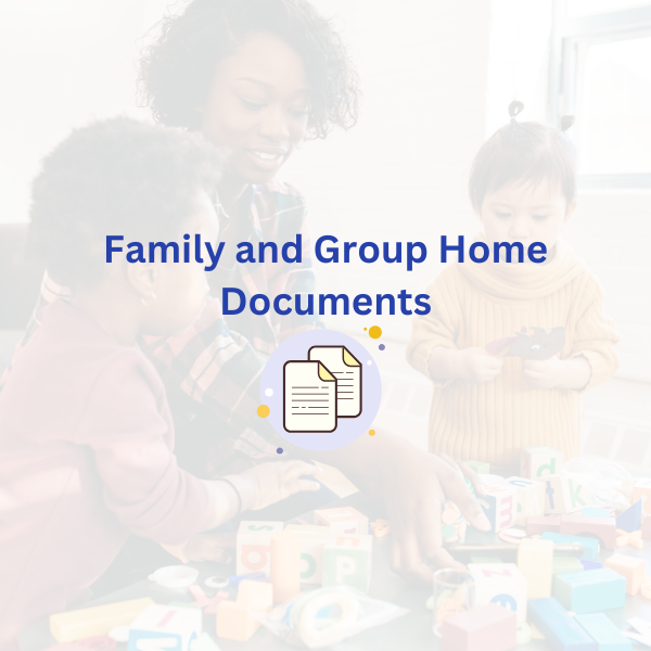 Preschool teacher with two children playing with blocks at a table.