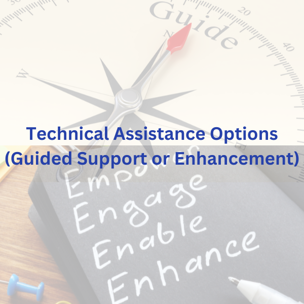 Compass and the words Empower Engage Enable and Enhance