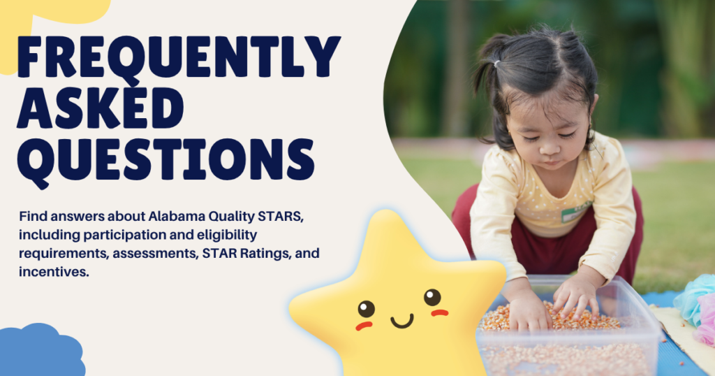 Frequently Asked Questions for Alabama Quality STARS, small child playing in sensory center outside
